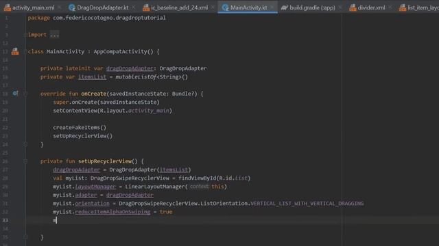 Drag & Drop + Swipable RecyclerView in Android Studio Tutorial [Part 3/3] (Kotlin) смотреть онлайн
