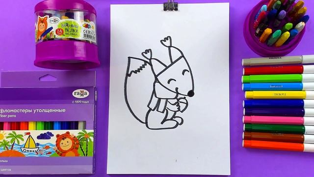 Как нарисовать БЕЛОЧКУ на Новый год