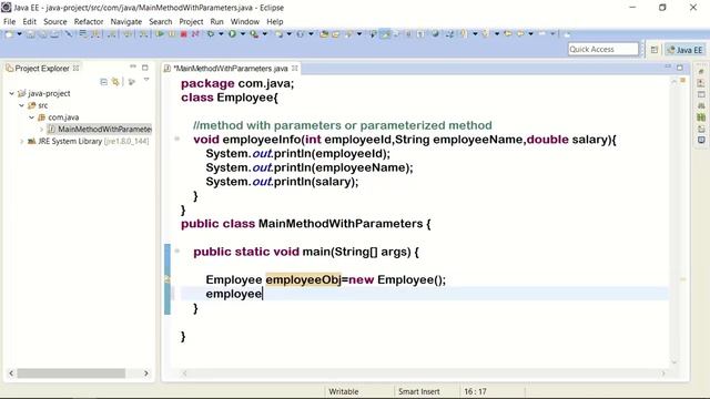 Method with Parameters in Java || Explanation in Telugu