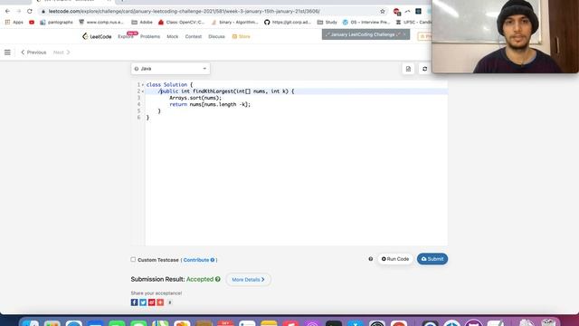 Kth Largest Element In an Array | Leetcode 215 | Live coding session смотреть онлайн