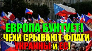 ЕВРОПУ НАКРЫЛИ БУНТЫ!! ЧЕХИ СРЫВАЮТ ФЛАГИ УKPAИHЫ и ЕС - Это КОНЕЦ!