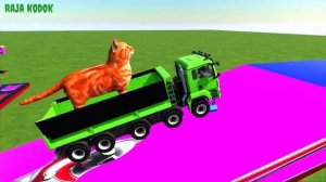 TRANSPORTING CARS, FIRE TRUCK, POLICECARS, AMBULANCE, MONSTER TRUCK OFCOLORS! WITH TRUCKS! - FS 22