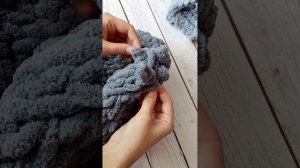 Шапка из Ализе пуффи Alize puffy?КРАСИВАЯ шапочка из пряжи с петельками?шапочка с ушками