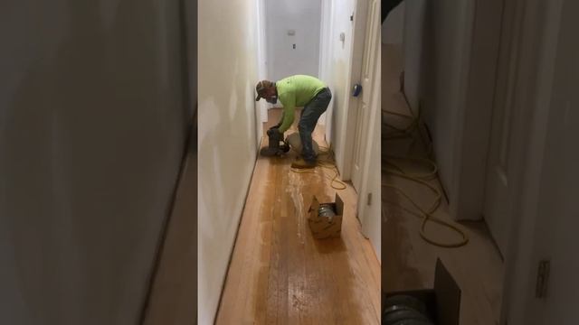 Refinishing hardwood floor