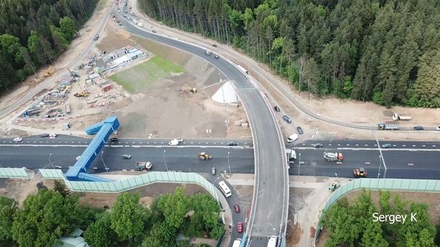 Почему мешают летать, или, что будет, если напоить квадрокоптер? Эстакада в Жаворонках. Май 2021 4К смотреть онлайн