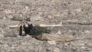 На реке Вилюй во льдах застряла моторная лодка