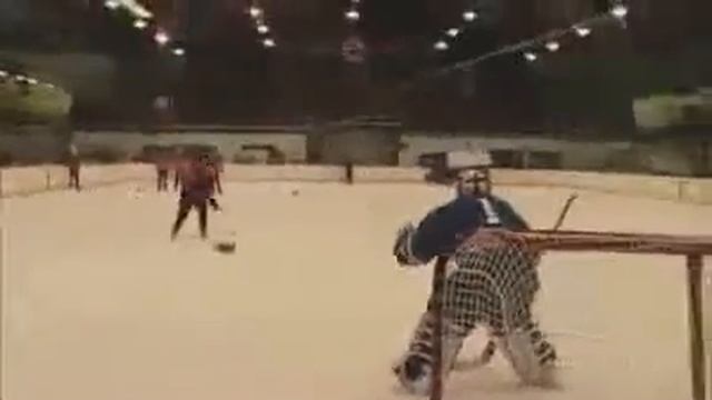 От удара шайбой ворота улетели. смотреть онлайн