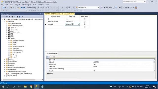 SQL Server Complete Course | SQL Server Tutorial | Create Table in Microsoft SQL Server | Part 2