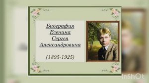 Биография Есенина Сергея Александровича (1895 – 1925).