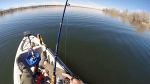 Early Spring Cold Water Kayak Bass Fishing - Quincy Reservoir Early March 2016