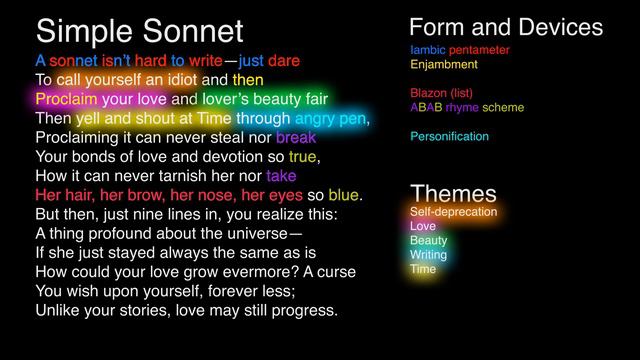 Simple Sonnet смотреть онлайн