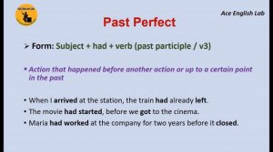 Past Tenses in English | Past Simple and Past Continuous | Past Perfect and Past Perfect Continuous