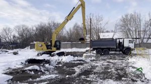 Работа экскаватора CAT 320 SLR