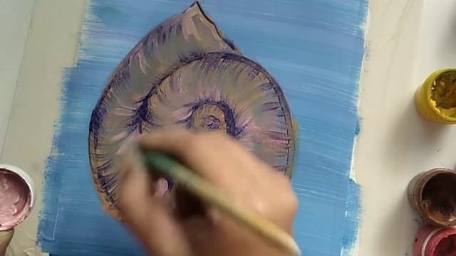 Ракушка. Правополушарное рисование.