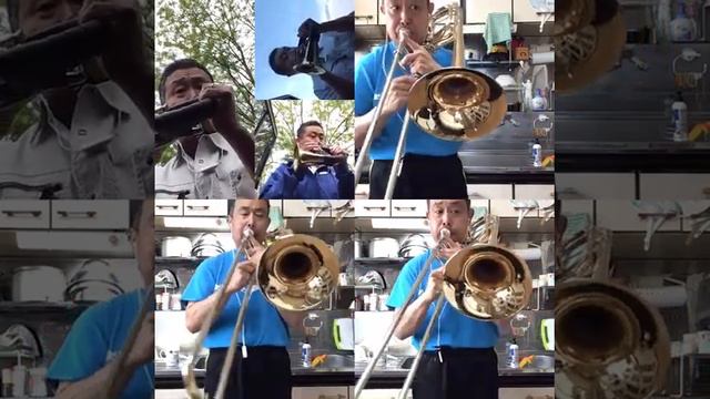 One-man play "Bugler's Holiday" using posthorn & bass trombone смотреть онлайн