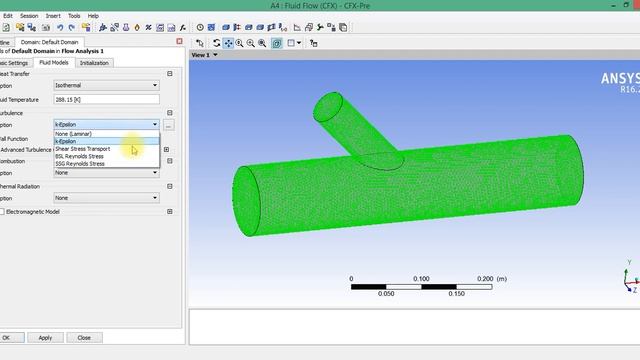 Урок 1.3. Задание граничных условий в CFX-Pre (ANSYS Workbench Fluid Flow)