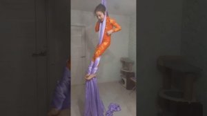 Воздушная гимнастика на полотнах.  Упражнение "Скорпион"