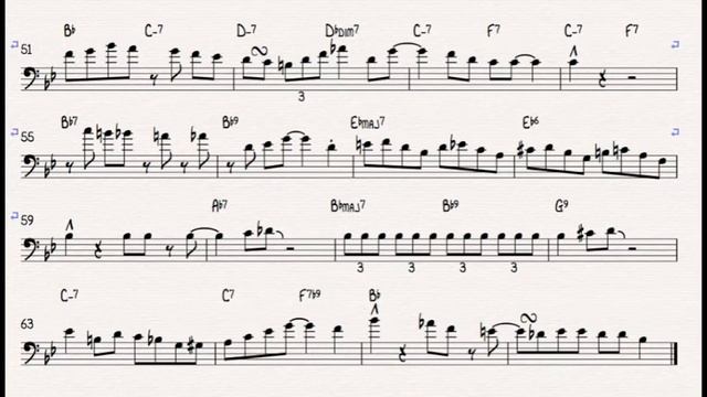 Pennies From Heaven - JJ Johnson Trombone Solo Transcription смотреть онлайн