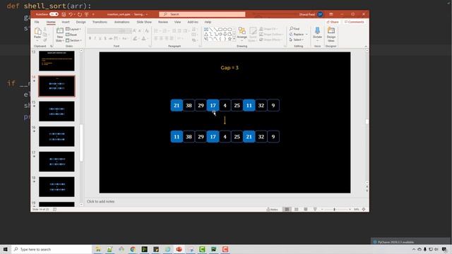Shell Sort - Data Structures & Algorithms Tutorial Python #18