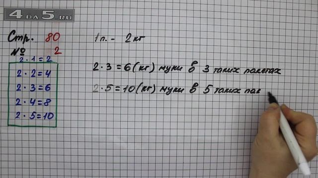 Страница 80 Задание 2 – Математика 2 класс Моро М.И. – Учебник Часть 2
