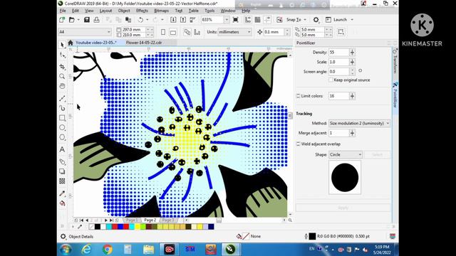 Vector Halftone - CorelDraw 2019 - A new & simple method. смотреть онлайн