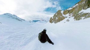 Snowboarding STEEPEST Mountain in Swiss Alps - Insta360 One X2