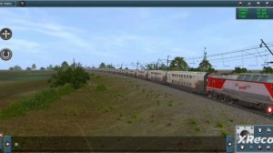 эп2к-231 с двухэтажным поездом "таврия" Москва - Симферополь. Trainz 12 android