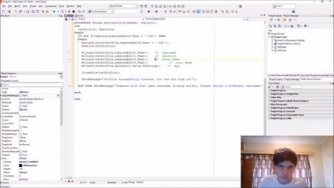 Delphi Programming Series: 37.2 - Login and Sign Up Form with TextFiles