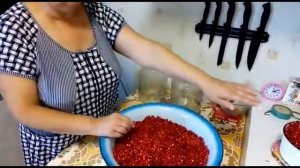 Делаю заготовки на зиму из брусники