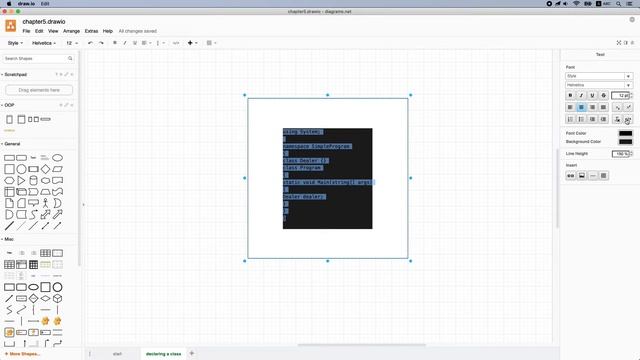 Add a Code Snippet into draw.io