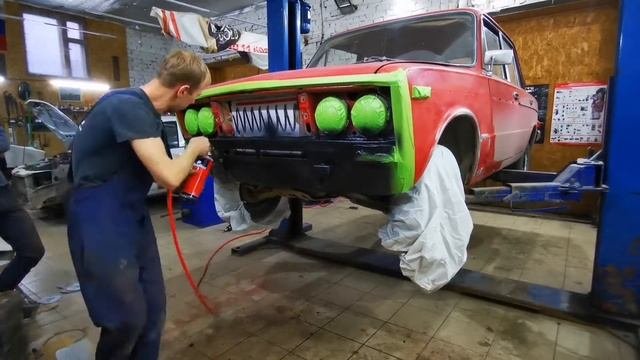 Ваз 2106 покраска через тюль (хендмейд)