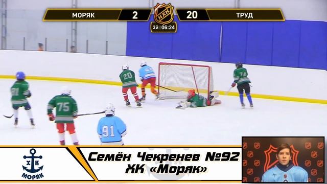Семён Чекренев №92 ХК «Моряк» смотреть онлайн