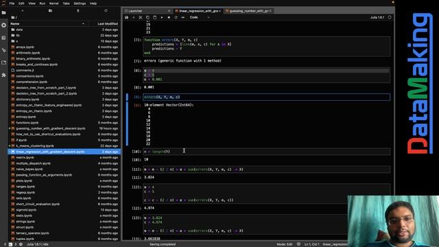 Linear regression with gradient descent смотреть онлайн