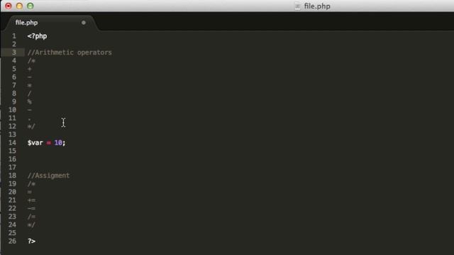 PHP Tutorial 6 - Basic Operators (arithmetic and assigment)