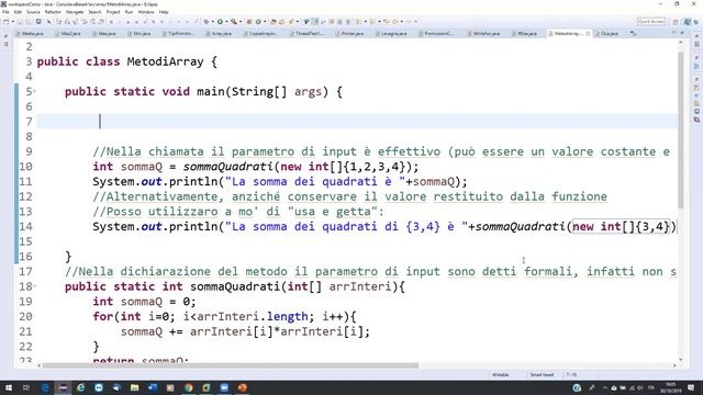 lezione java base 30 10 2019 metodi e array смотреть онлайн