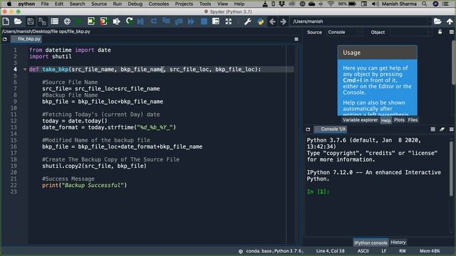 Python Project - How To Create A Function in Python To Automate File Backup.