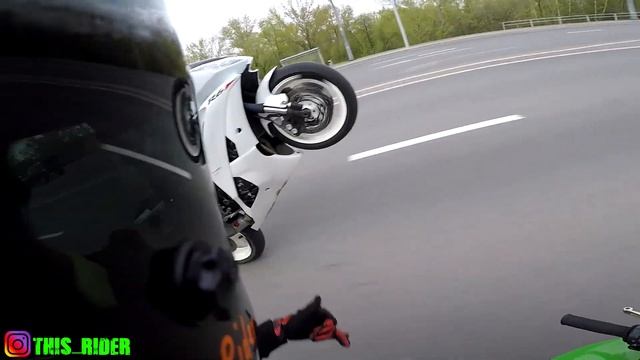 Дневной Прохват НАЗАДНЕМ ВИЛЛИ мотоциклисты МотоМосква MotoLive sportbike