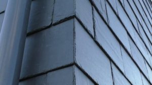 Фасад из кровельного сланца