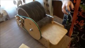 БАРАБАННЫЙ КАРДЕР ДЛЯ ШЕРСТИ. Часть-5. Кардер в работе.