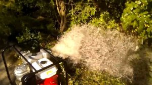 Работа мотопомпы Honda WT40X