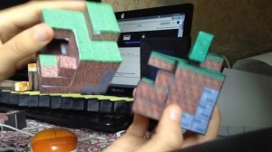 Бумажный Minecraft: Гора на стандартной текстуре