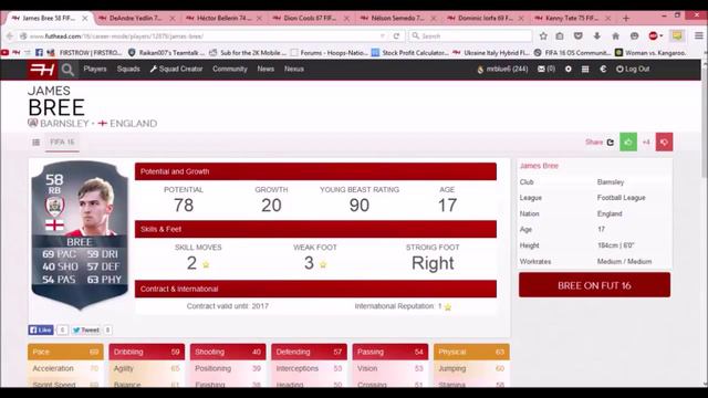 Best Young Right-Backs in FIFA 16 Career Mode смотреть онлайн