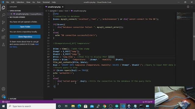 POST Data to Server to Mysql with Arduino and Ethernet Shield part 2 смотреть онлайн