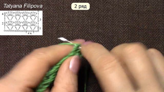 Узоры простые крючком. Вязание узора сетки