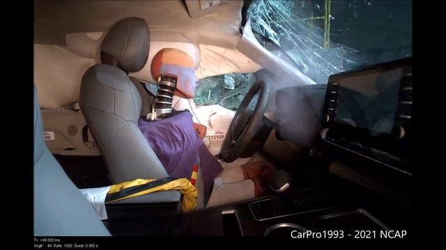 2021-2023 Toyota Sienna Hybrid NHTSA Side Pole Crash Test смотреть онлайн