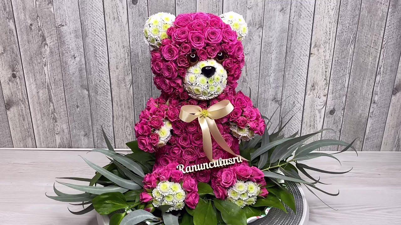 Мишка из роз