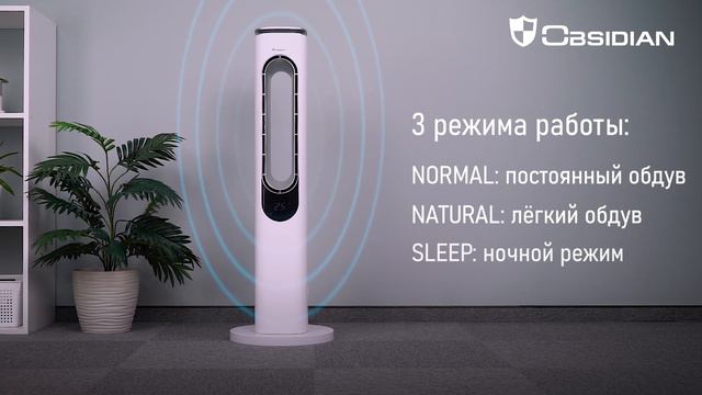 Напольный вентилятор OBSIDIAN BS-FN2303A смотреть онлайн