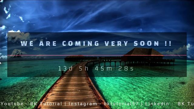 Create A Coming Soon Page Using Java Script By #BKTutorial