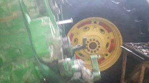 Снятие шкива коленвала иЗамена сальника Джон Дир 7830