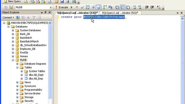 Stored Procedures With No Input And No Output Params In MS Sql Server (12 of 15)